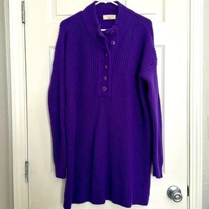 Sezane Purple Sweater Dress